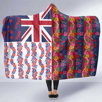 Hawaiian Lei Hooded Blanket National Flag Striped Style