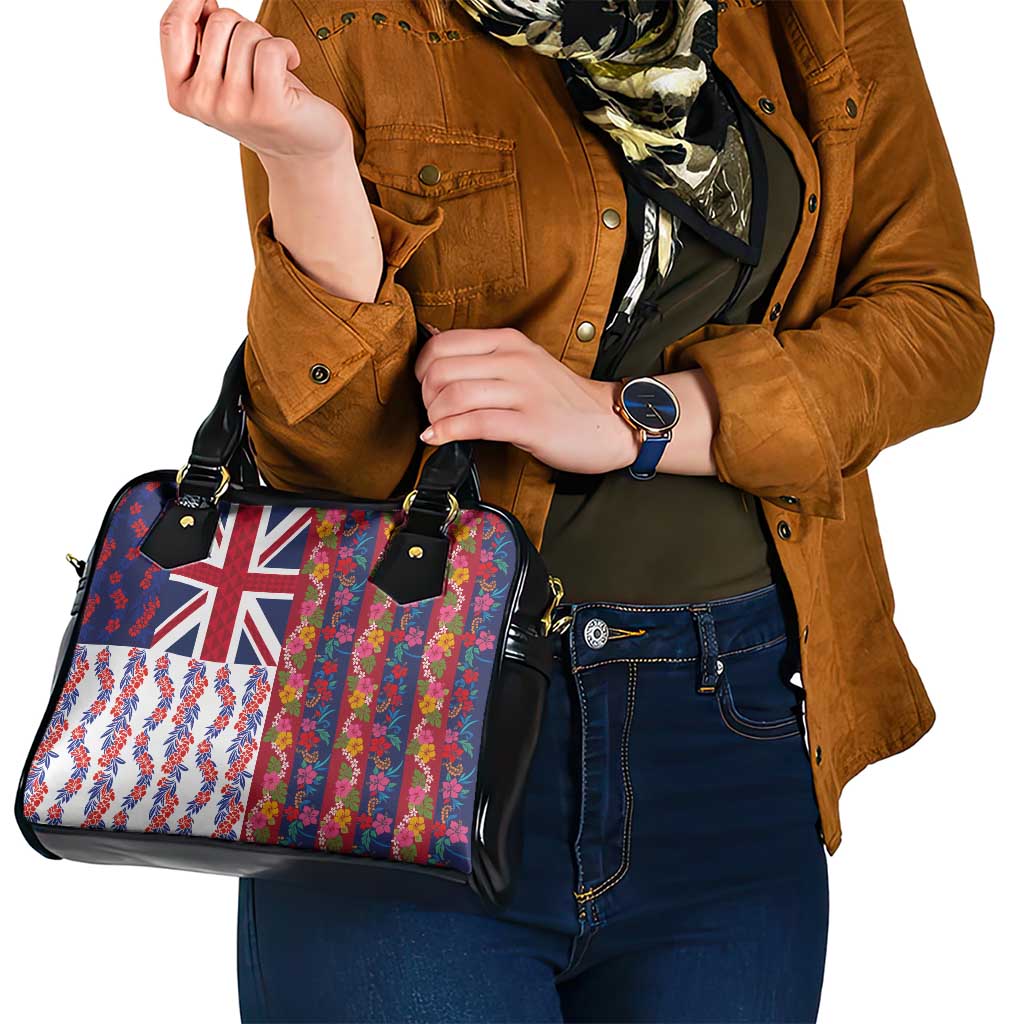 Hawaiian Lei Shoulder Handbag National Flag Striped Style