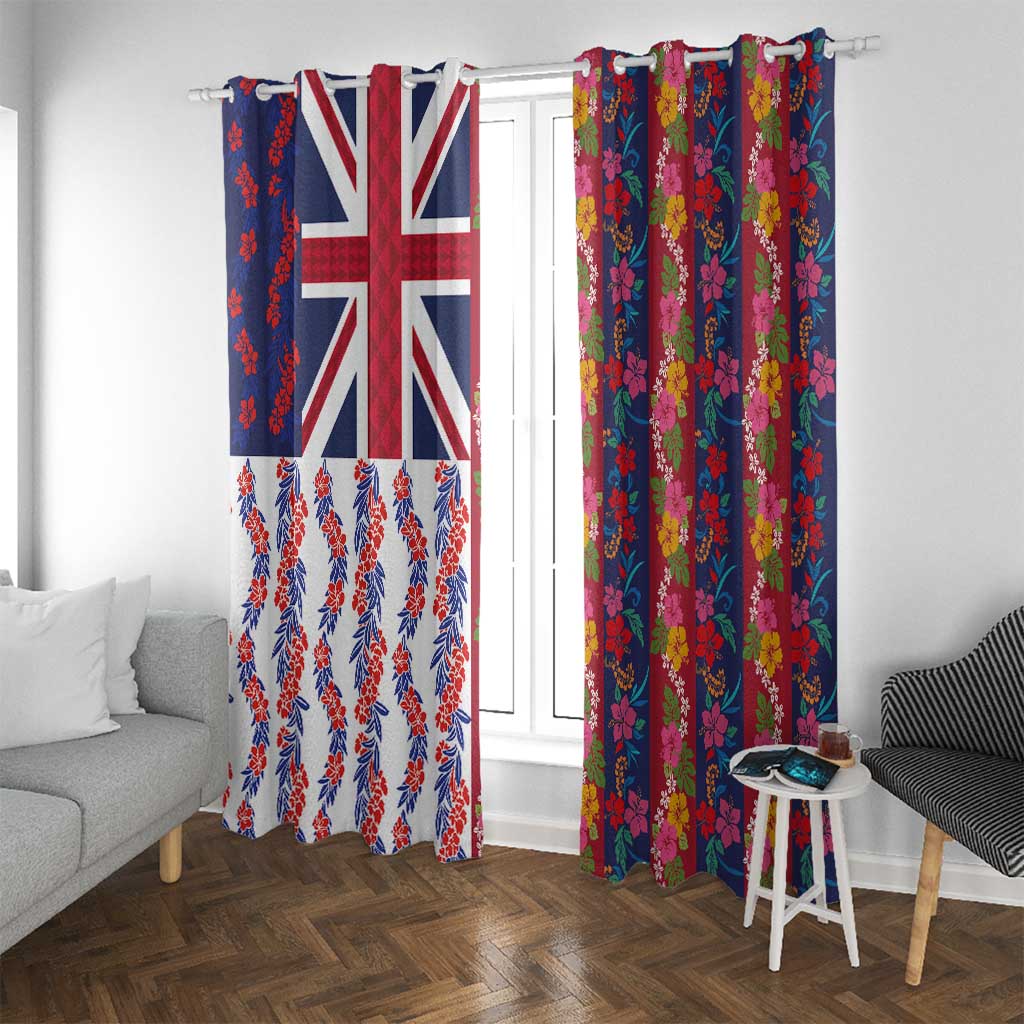 Hawaiian Lei Window Curtain National Flag Striped Style