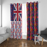 Hawaiian Lei Window Curtain National Flag Striped Style