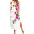 Hawaiian Hibiscus and Art Polynesian Tattoo Family Matching Summer Maxi Dress and Hawaiian Shirt White Color