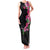 Hawaiian Hibiscus and Art Polynesian Tattoo Family Matching Tank Maxi Dress and Hawaiian Shirt Black Color