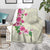 Hawaiian Hibiscus and Art Polynesian Tattoo Blanket Beige Color