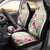 Hawaiian Hibiscus and Art Polynesian Tattoo Car Seat Cover Beige Color