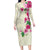 Hawaiian Hibiscus and Art Polynesian Tattoo Family Matching Long Sleeve Bodycon Dress and Hawaiian Shirt Beige Color