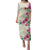 Hawaiian Hibiscus and Art Polynesian Tattoo Family Matching Puletasi and Hawaiian Shirt Beige Color