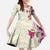 Hawaiian Hibiscus and Art Polynesian Tattoo Family Matching Summer Maxi Dress and Hawaiian Shirt Beige Color