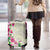 Hawaiian Hibiscus and Art Polynesian Tattoo Luggage Cover Beige Color
