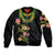 Hawaiian Lei Plumeria and Tropical Leaves Bomber Jacket Watercolor Style