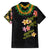 Hawaiian Lei Plumeria and Tropical Leaves Family Matching Short Sleeve Bodycon Dress and Hawaiian Shirt Watercolor Style
