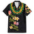 Hawaiian Lei Plumeria and Tropical Leaves Family Matching Tank Maxi Dress and Hawaiian Shirt Watercolor Style