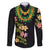 Hawaiian Lei Plumeria and Tropical Leaves Family Matching Tank Maxi Dress and Hawaiian Shirt Watercolor Style