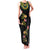 Hawaiian Lei Plumeria and Tropical Leaves Family Matching Tank Maxi Dress and Hawaiian Shirt Watercolor Style