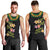 Hawaiian Lei Plumeria and Tropical Leaves Men Tank Top Watercolor Style