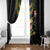 Hawaiian Lei Plumeria and Tropical Leaves Window Curtain Watercolor Style