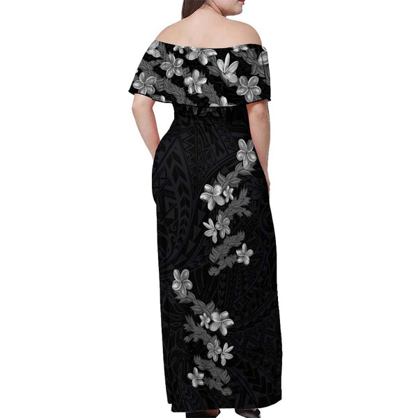 Hawaii Summer Colorful Off Shoulder Long Dress Turquesa LT6 main image 0