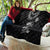 Hawaiian Lei Plumeria and Tropical Leaves Quilt Watercolor Style-Grayscale