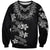 Hawaiian Lei Plumeria and Tropical Leaves Sweatshirt Watercolor Style-Grayscale