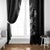 Hawaiian Lei Plumeria and Tropical Leaves Window Curtain Watercolor Style-Grayscale