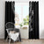 Hawaiian Lei Plumeria and Tropical Leaves Window Curtain Watercolor Style-Grayscale