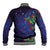 Matariki New Zealand Maori and Pohutukawa Baseball Jacket Galaxy Blue Sky Style