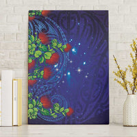 Matariki New Zealand Maori and Pohutukawa Canvas Wall Art Galaxy Blue Sky Style LT03 Without Frame Blue - Polynesian Pride
