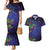 Matariki New Zealand Maori and Pohutukawa Couples Matching Mermaid Dress and Hawaiian Shirt Galaxy Blue Sky Style