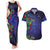 Matariki New Zealand Maori and Pohutukawa Couples Matching Tank Maxi Dress and Hawaiian Shirt Galaxy Blue Sky Style