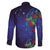 Matariki New Zealand Maori and Pohutukawa Family Matching Off The Shoulder Long Sleeve Dress and Hawaiian Shirt Galaxy Blue Sky Style