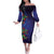 Matariki New Zealand Maori and Pohutukawa Family Matching Off The Shoulder Long Sleeve Dress and Hawaiian Shirt Galaxy Blue Sky Style