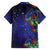 Matariki New Zealand Maori and Pohutukawa Family Matching Off Shoulder Maxi Dress and Hawaiian Shirt Galaxy Blue Sky Style
