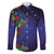 Matariki New Zealand Maori and Pohutukawa Family Matching Off Shoulder Maxi Dress and Hawaiian Shirt Galaxy Blue Sky Style