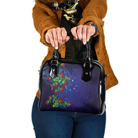 Matariki New Zealand Maori and Pohutukawa Shoulder Handbag Galaxy Blue Sky Style LT03 One Size Blue - Polynesian Pride