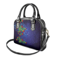 Matariki New Zealand Maori and Pohutukawa Shoulder Handbag Galaxy Blue Sky Style LT03 - Polynesian Pride