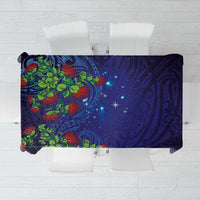 Matariki New Zealand Maori and Pohutukawa Tablecloth Galaxy Blue Sky Style