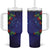 Matariki New Zealand Maori and Pohutukawa Tumbler With Handle Galaxy Blue Sky Style