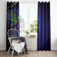 Matariki New Zealand Maori and Pohutukawa Window Curtain Galaxy Blue Sky Style