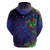 Matariki New Zealand Maori and Pohutukawa Zip Hoodie Galaxy Blue Sky Style