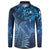 Matariki New Zealand Maori Silver Fern Button Sweatshirt Galaxy Blue Sky Style