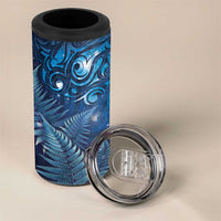 Matariki New Zealand Maori Silver Fern 4 in 1 Can Cooler Tumbler Galaxy Blue Sky Style