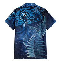 Matariki New Zealand Maori Silver Fern Family Matching Mermaid Dress and Hawaiian Shirt Galaxy Blue Sky Style