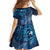 Matariki New Zealand Maori Silver Fern Family Matching Off The Shoulder Long Sleeve Dress and Hawaiian Shirt Galaxy Blue Sky Style