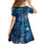 Matariki New Zealand Maori Silver Fern Family Matching Off Shoulder Maxi Dress and Hawaiian Shirt Galaxy Blue Sky Style
