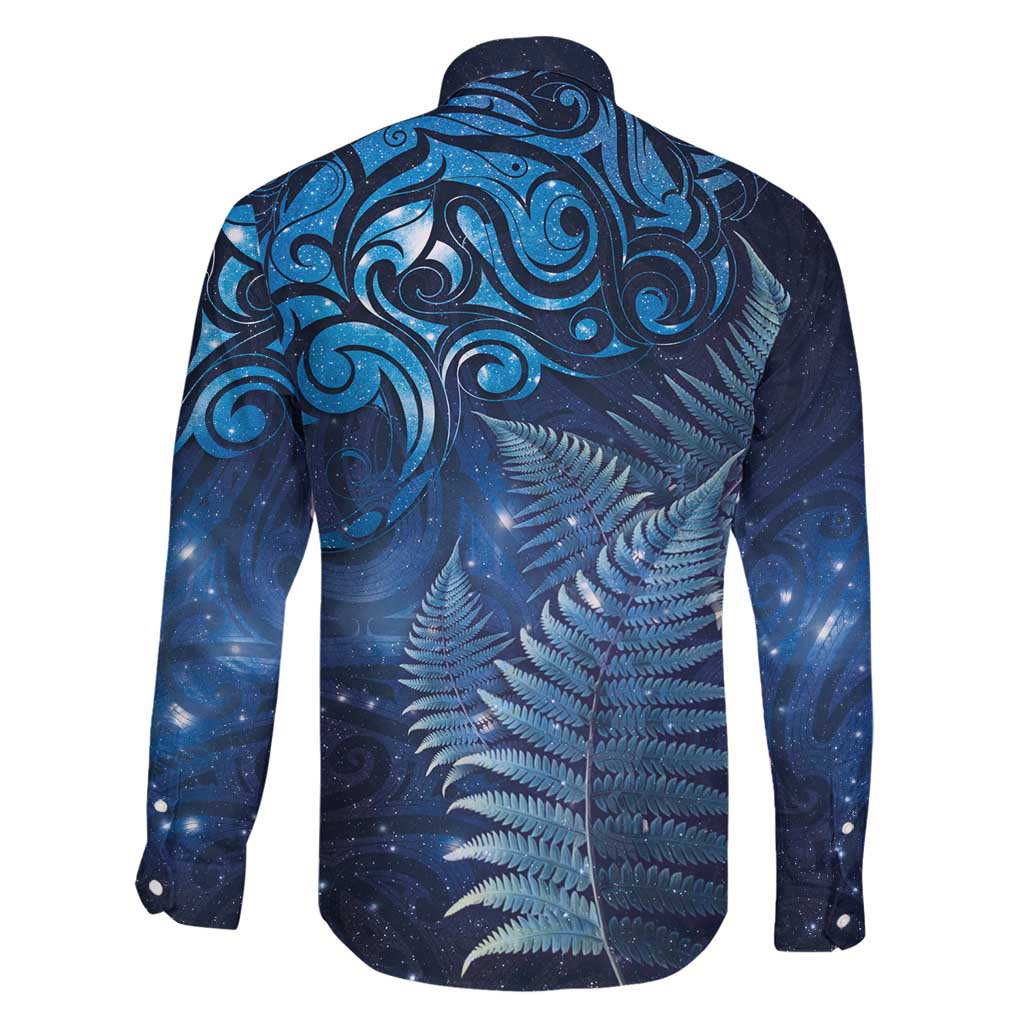 Matariki New Zealand Maori Silver Fern Family Matching Tank Maxi Dress and Hawaiian Shirt Galaxy Blue Sky Style