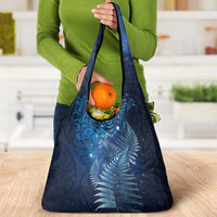 Matariki New Zealand Maori Silver Fern Grocery Bag Galaxy Blue Sky Style