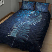 Matariki New Zealand Maori Silver Fern Quilt Bed Set Galaxy Blue Sky Style