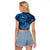 Matariki New Zealand Maori Silver Fern Raglan Cropped T Shirt Galaxy Blue Sky Style