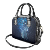 Matariki New Zealand Maori Silver Fern Shoulder Handbag Galaxy Blue Sky Style LT03 - Polynesian Pride