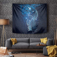 Matariki New Zealand Maori Silver Fern Tapestry Galaxy Blue Sky Style LT03 Blue - Polynesian Pride
