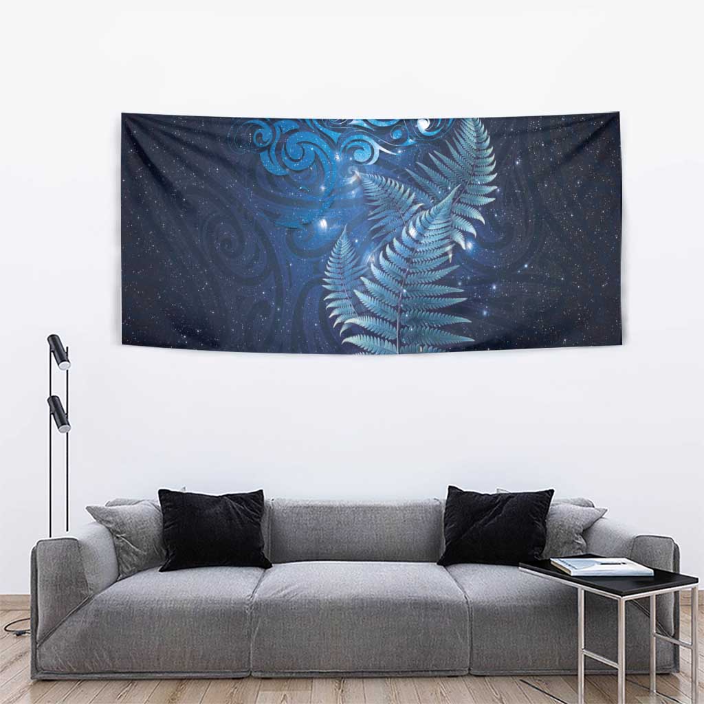 Matariki New Zealand Maori Silver Fern Tapestry Galaxy Blue Sky Style LT03 - Polynesian Pride